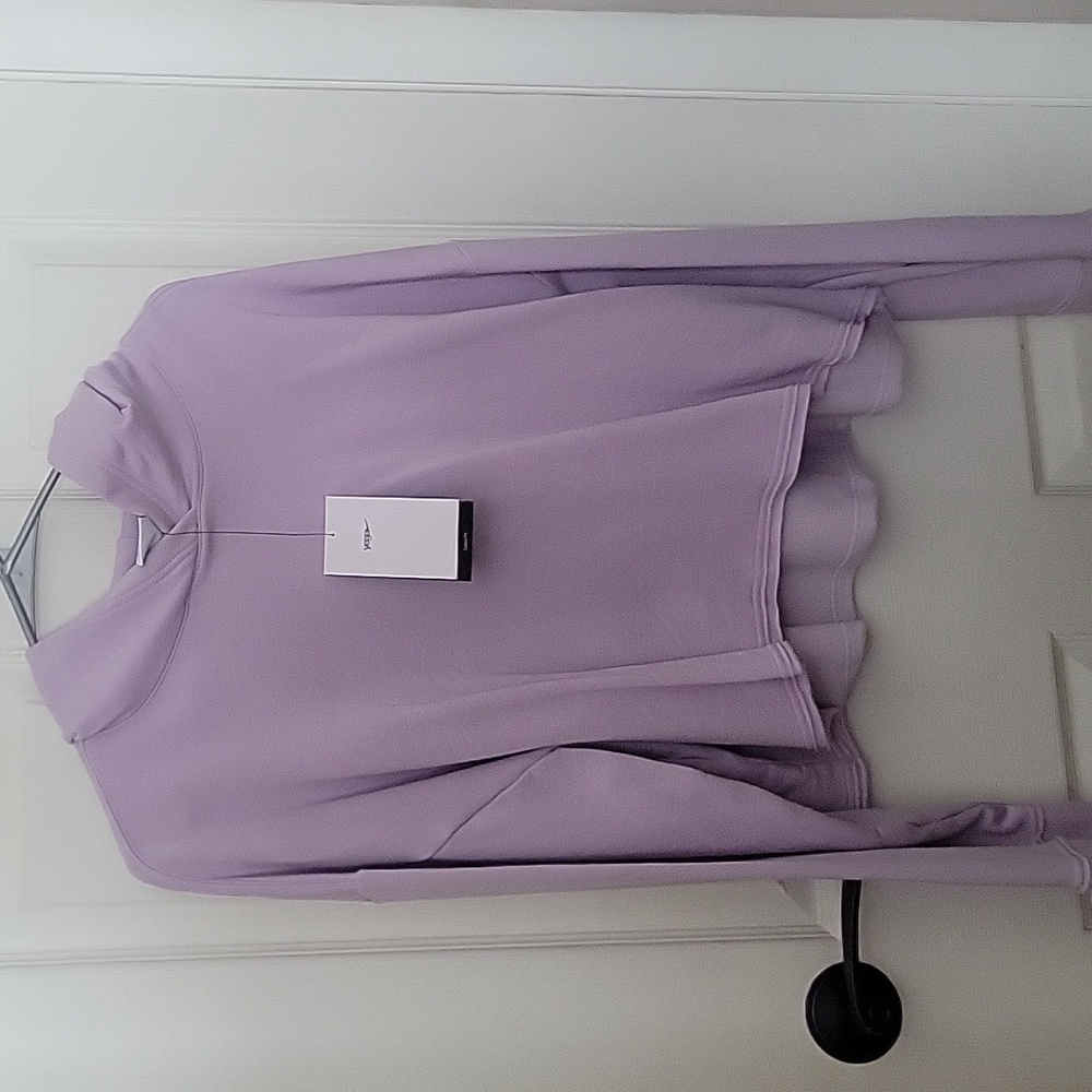Nike Yoga Luxe Cropped Pullover Fleece Hoodie NWT Purple - Picture 2 of 7